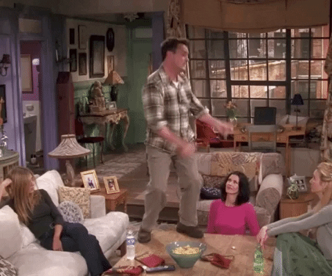 Chandler from friends celebrating GIF
